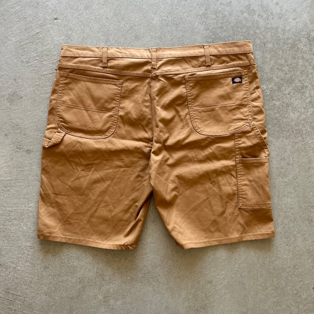 Vintage Dickies Carpenter Shorts Size‎ 42 Tan Duck Canvas Workwear 10" Inseam